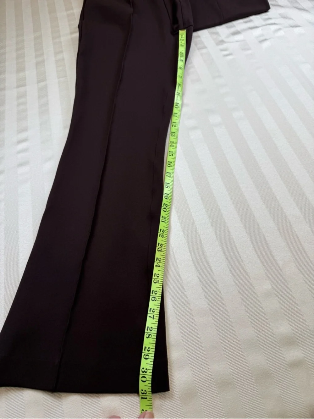 SPANX Micro Pont’e Flare Pants Size XL Deep Burgundy Boot Cut #20792R - Picture 11 of 14